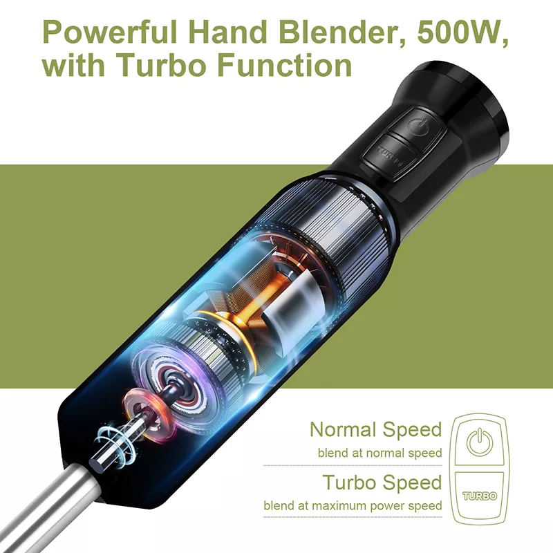 600W Electric Hand Blender with Turbo Function for Smoothies, Baby Food & More - Image 4