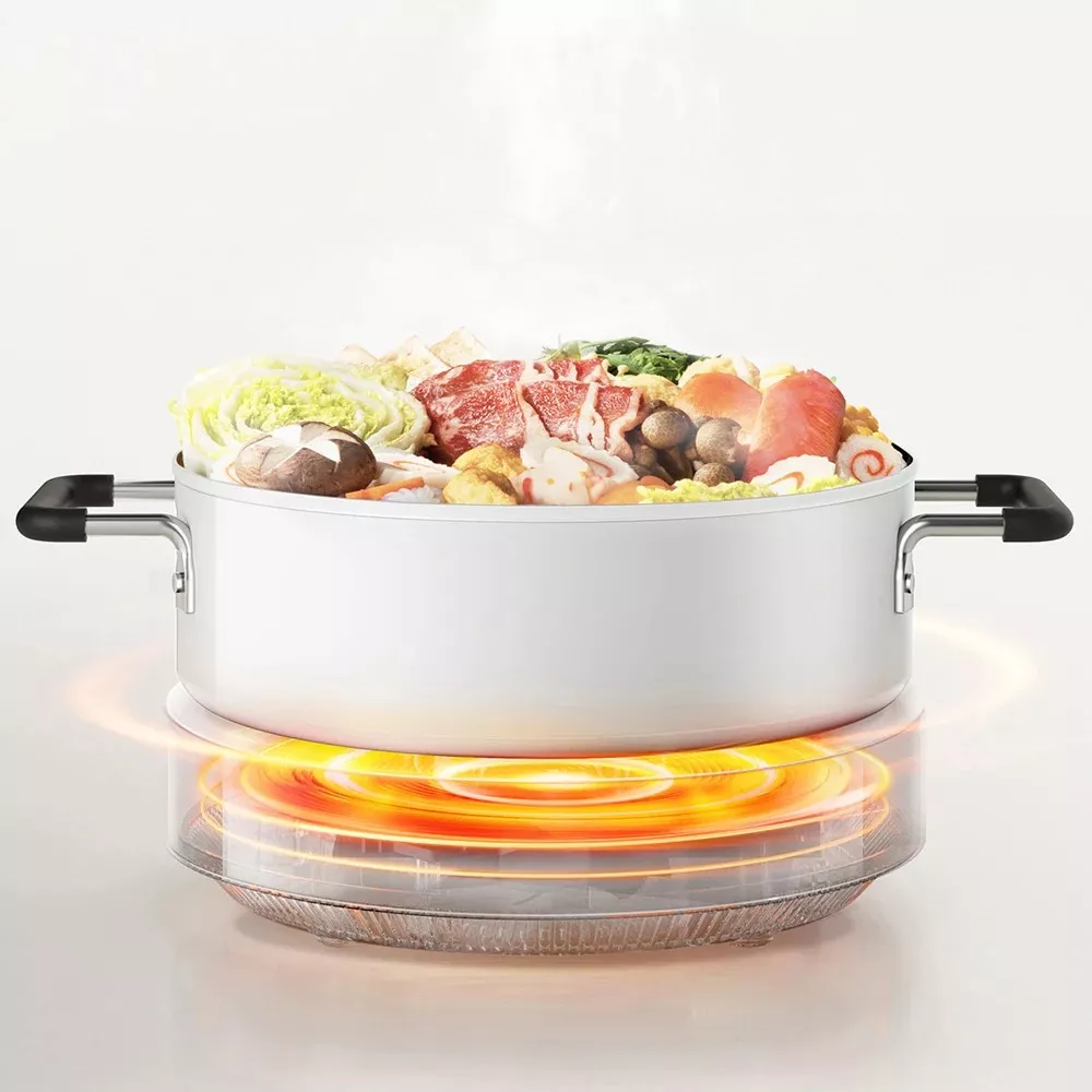 Induction Cooktop 2100W with 6 Heat Settings, Round Design, 8 Safety Protection - Image 4