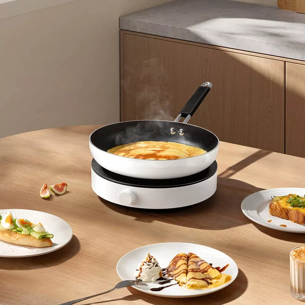 Induction Cooktop 2100W with 6 Heat Settings, Round Design, 8 Safety Protection - Image 3