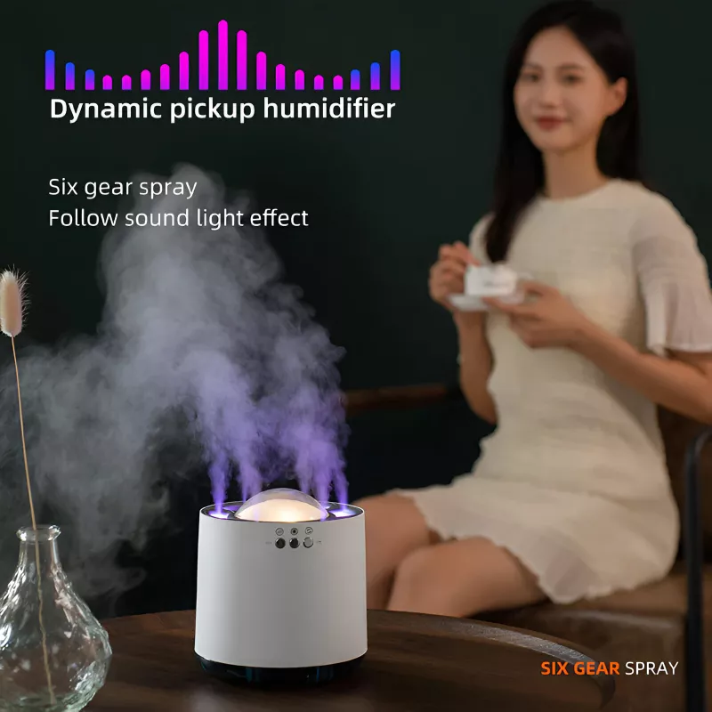 800ML Ultrasonic Air Humidifier with LED Light - Image 2