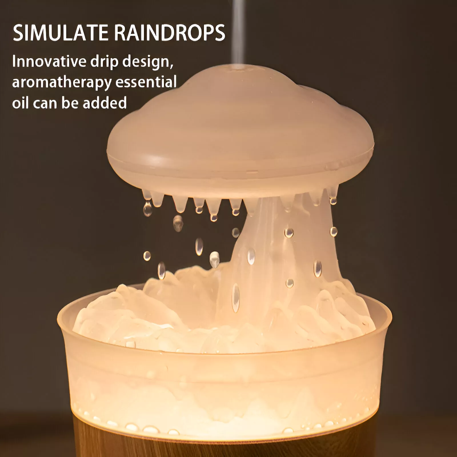 LED Rain Cloud Aromatherapy Humidifier with Remote Control - Image 6