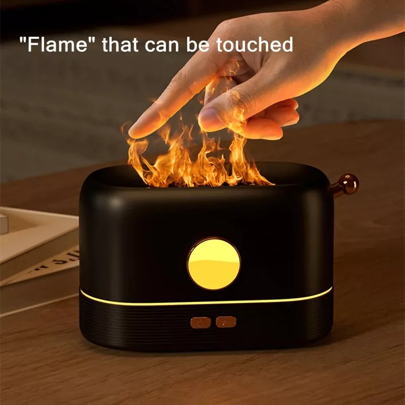 Flame Effect Essential Oil Diffuser with LED Light - Image 3