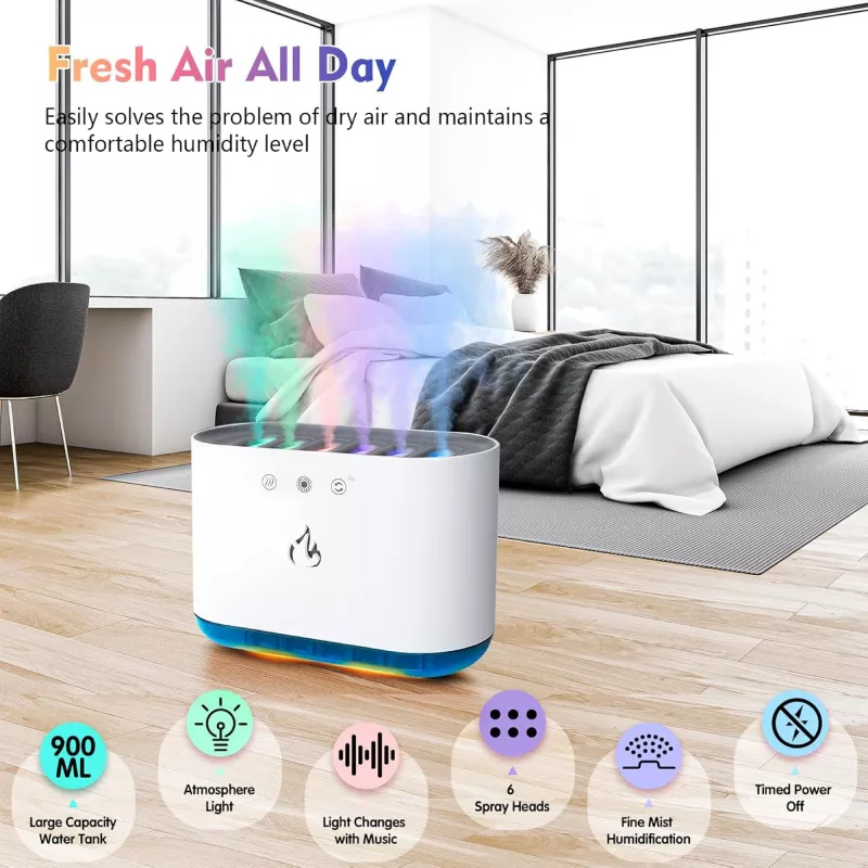 Dynamic Music Ultrasonic Flame Humidifier - Image 2