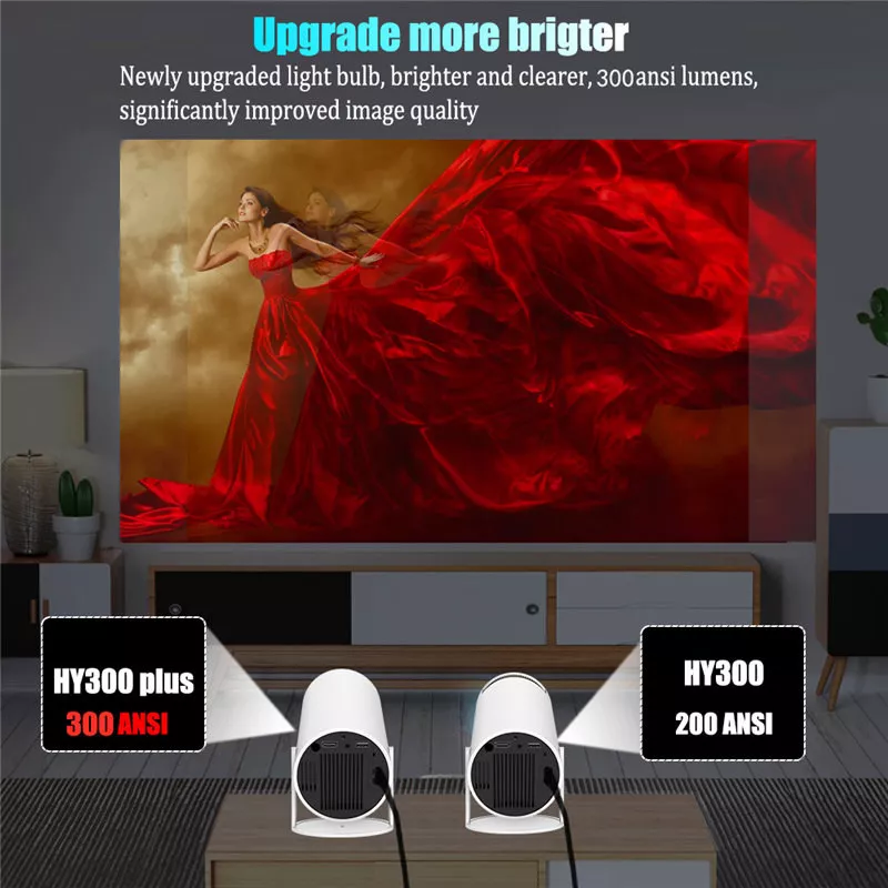 4K Portable HD Projector with Android, 720P Resolution, WiFi, and Bluetooth - Image 4