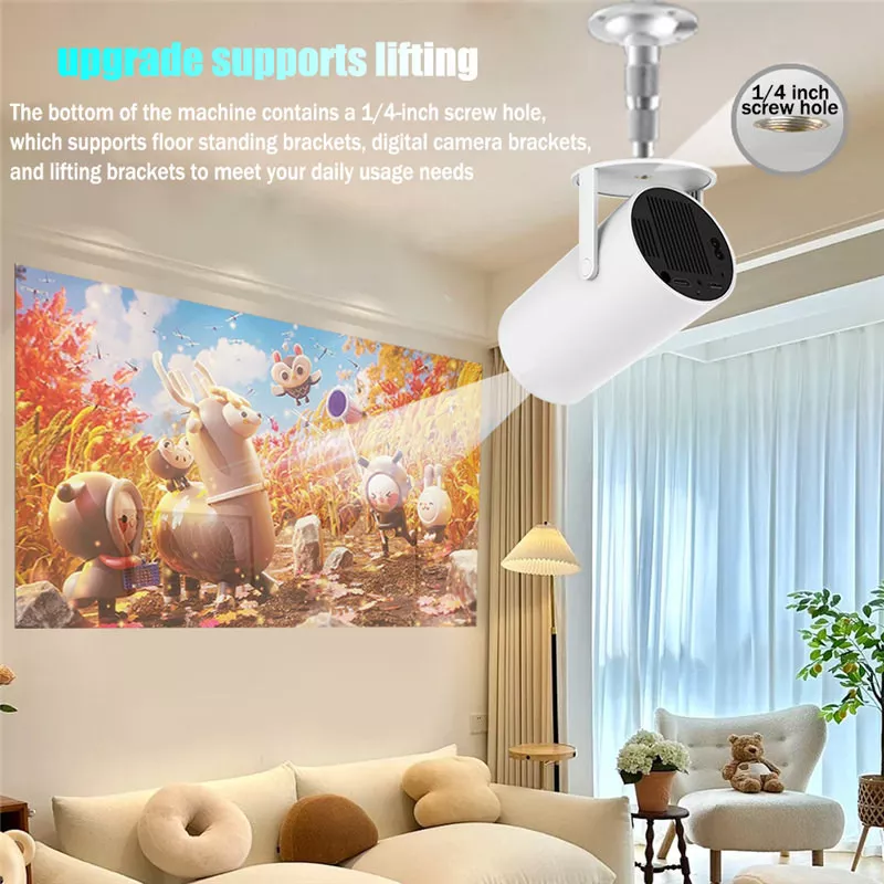 4K Portable HD Projector with Android, 720P Resolution, WiFi, and Bluetooth - Image 5