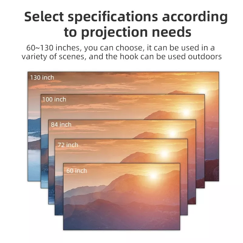 Portable White Grid Anti-Light Projector Screen - Image 3