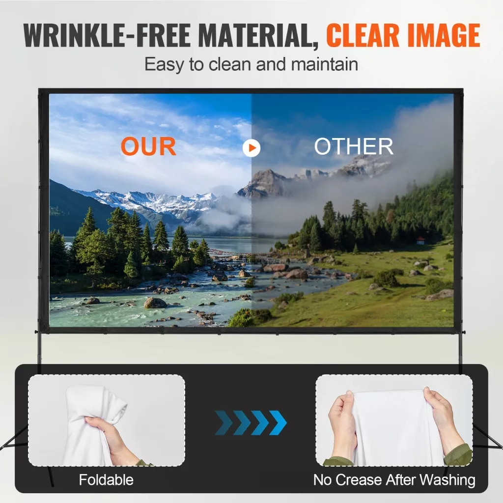 Portable 16:9 4K HD Projector Screen with Stand for Home & Outdoor Use - Image 5