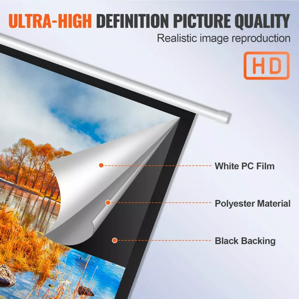 Motorized 16:9 4K HD Projector Screen with Remote Control - Image 4