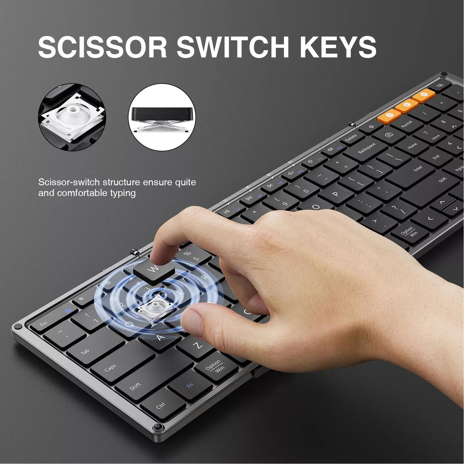 Tri-Fold Bluetooth Wireless Keyboard and Mouse Combo - Image 5
