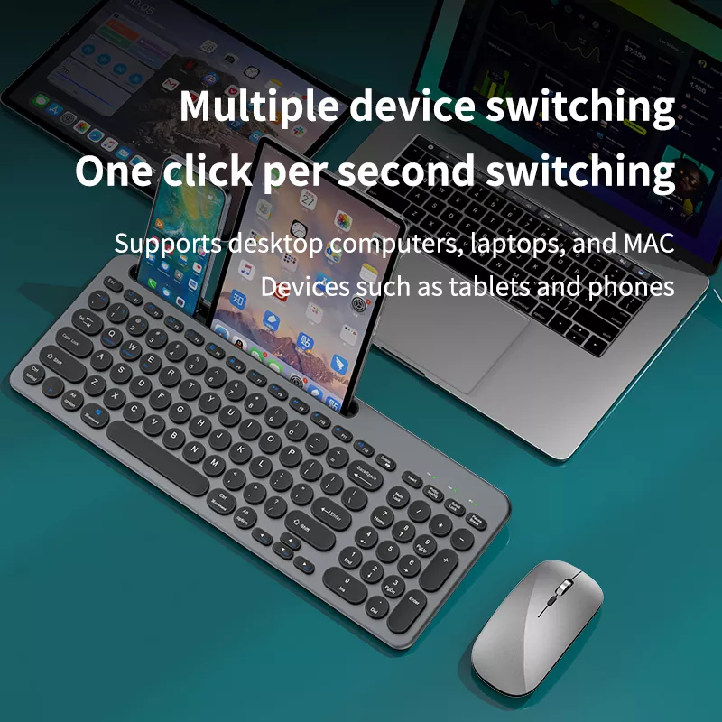 Wireless Gaming and Office Keyboard Mouse Set - Ergonomic, Rechargeable, 2.4G Bluetooth - Image 3