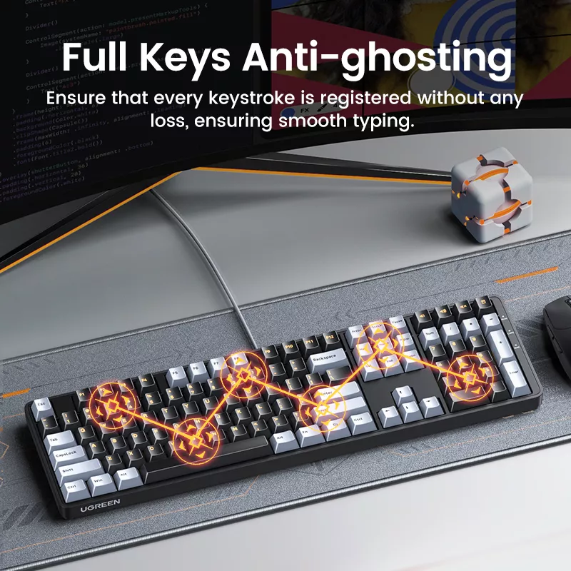 Mechanical Keyboard 108 Keys PBT Keycaps Wired Gaming Keyboard with Red Switches - Image 2