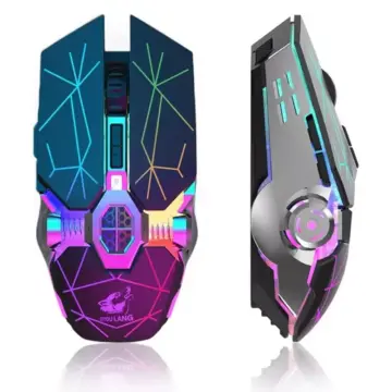 Wireless Gaming Mouse with Rechargeable Battery, RGB Lights, Adjustable DPI