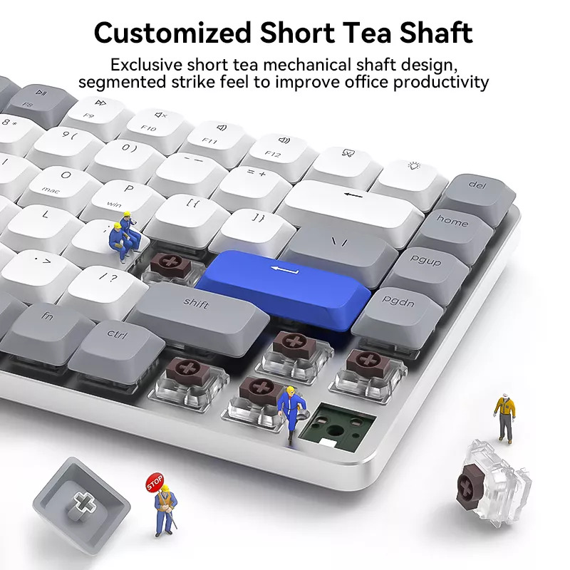 Wireless Bluetooth Mechanical Keyboard 75% Layout with Backlit and USB-C - Image 2