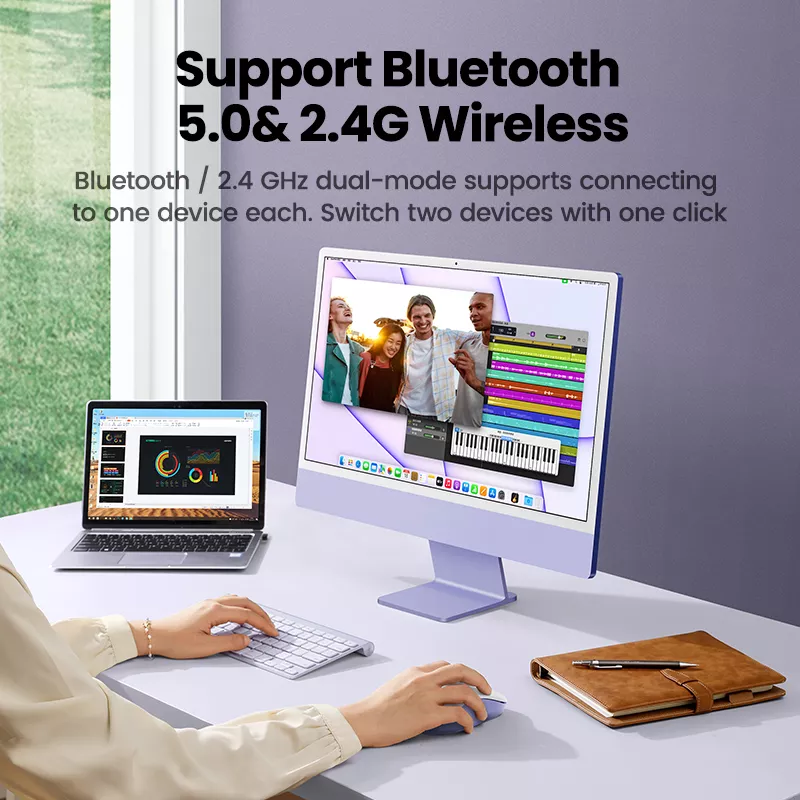 Wireless Ergonomic Mouse with Bluetooth & 6 Silent Buttons - Image 4