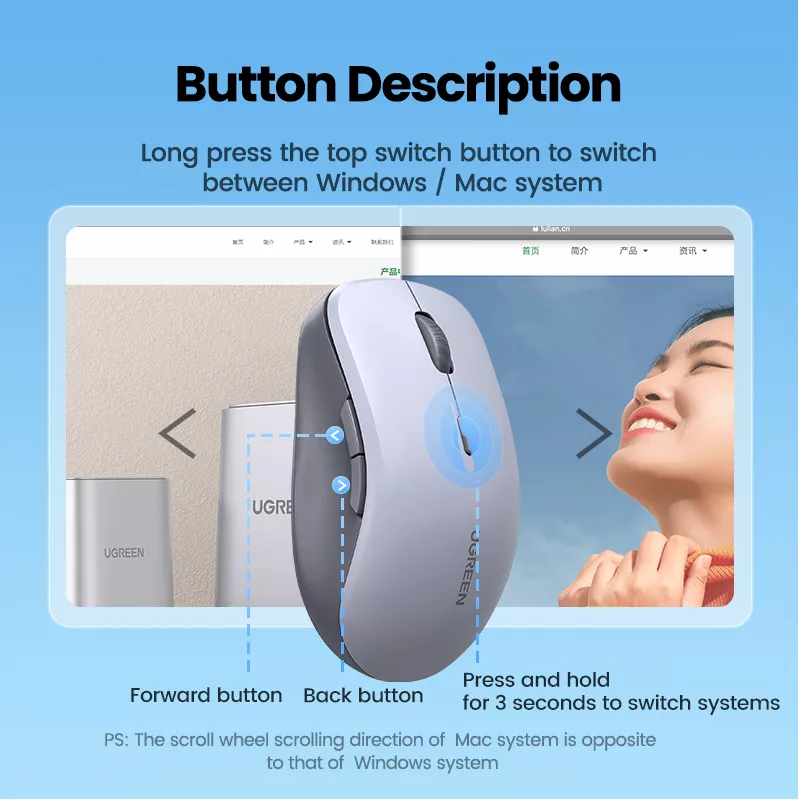 Wireless Ergonomic Mouse with Bluetooth & 6 Silent Buttons - Image 7