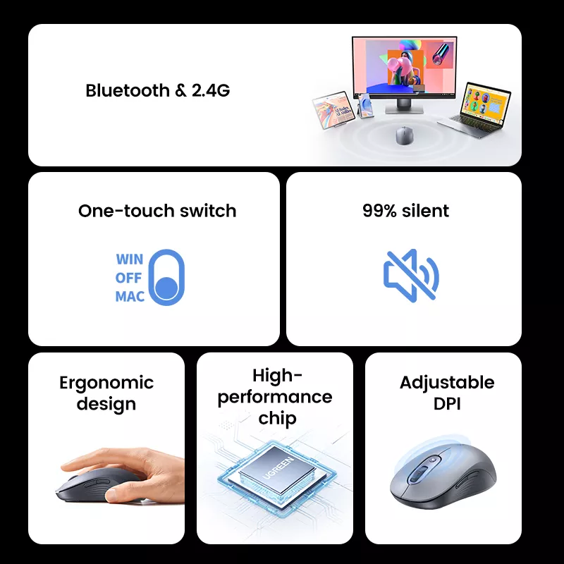 Wireless Ergonomic Silent Bluetooth Mouse - Image 6