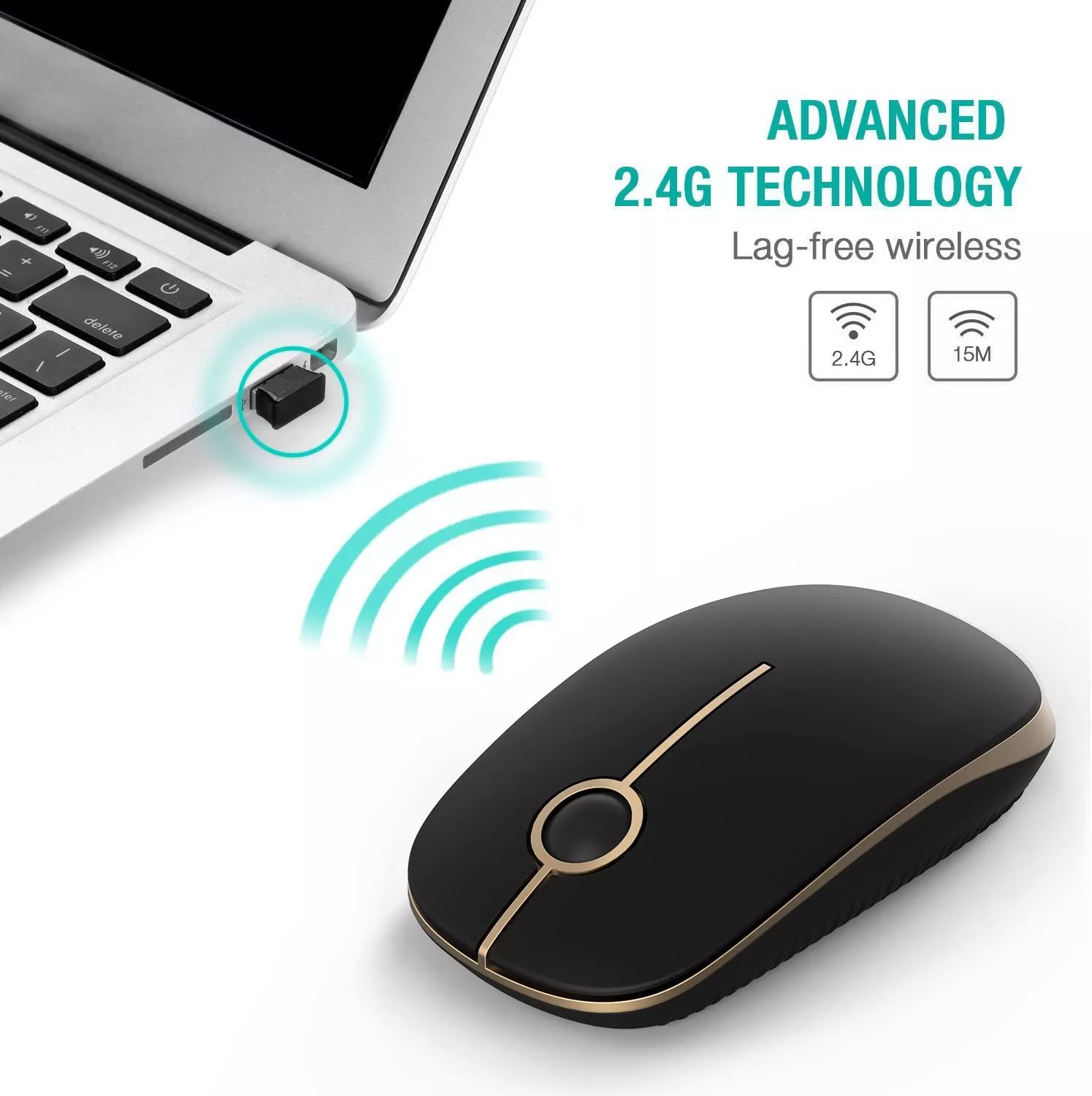 2.4G Slim Wireless Mouse with Nano Receiver - Portable & Noiseless for PC/Laptop - Image 4