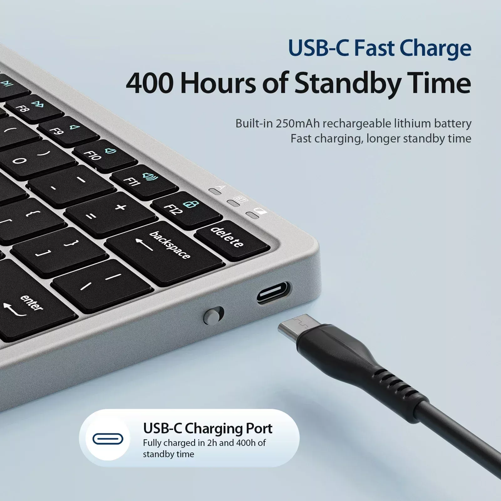 Magic Bluetooth Keyboard with Touch Pad for iPad Pro, iPad Air, and Tablets - Image 5