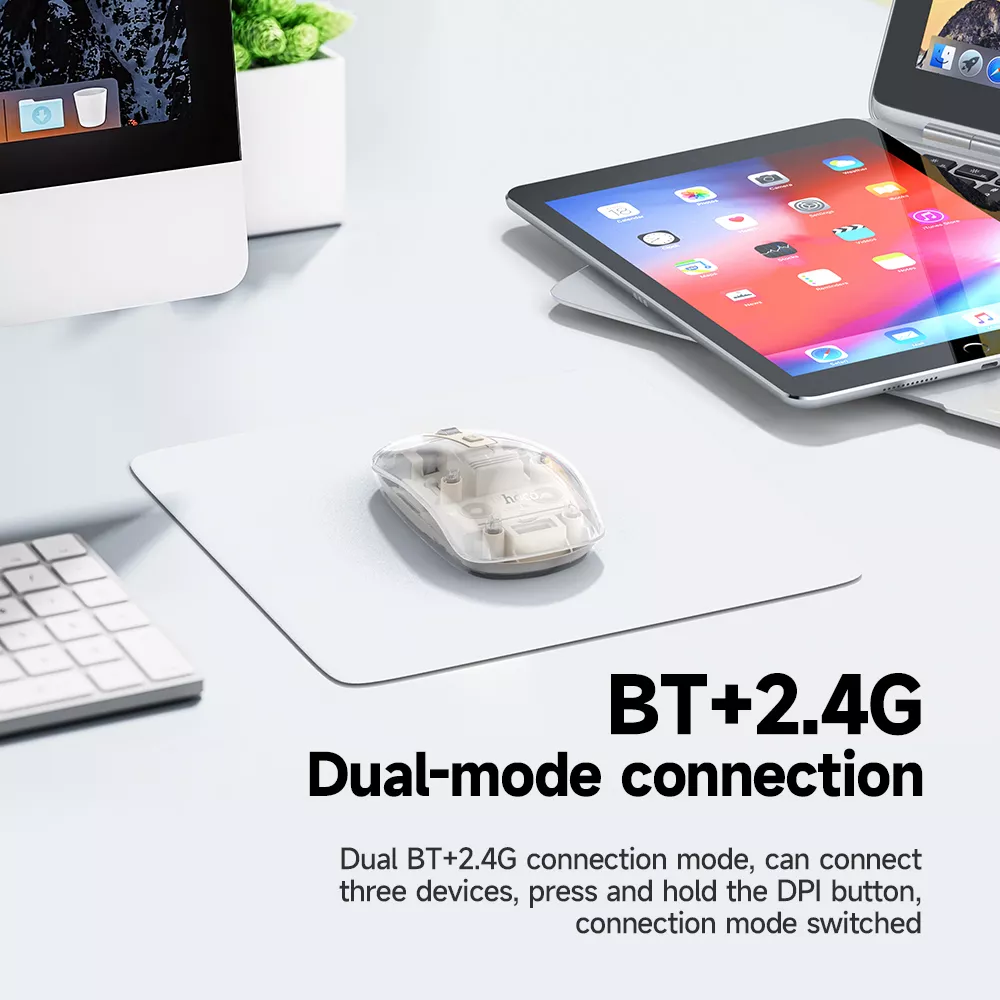 2.4G Dual-Mode Silent Wireless Mouse with Ergonomic Design, DPI 1600 - Image 6