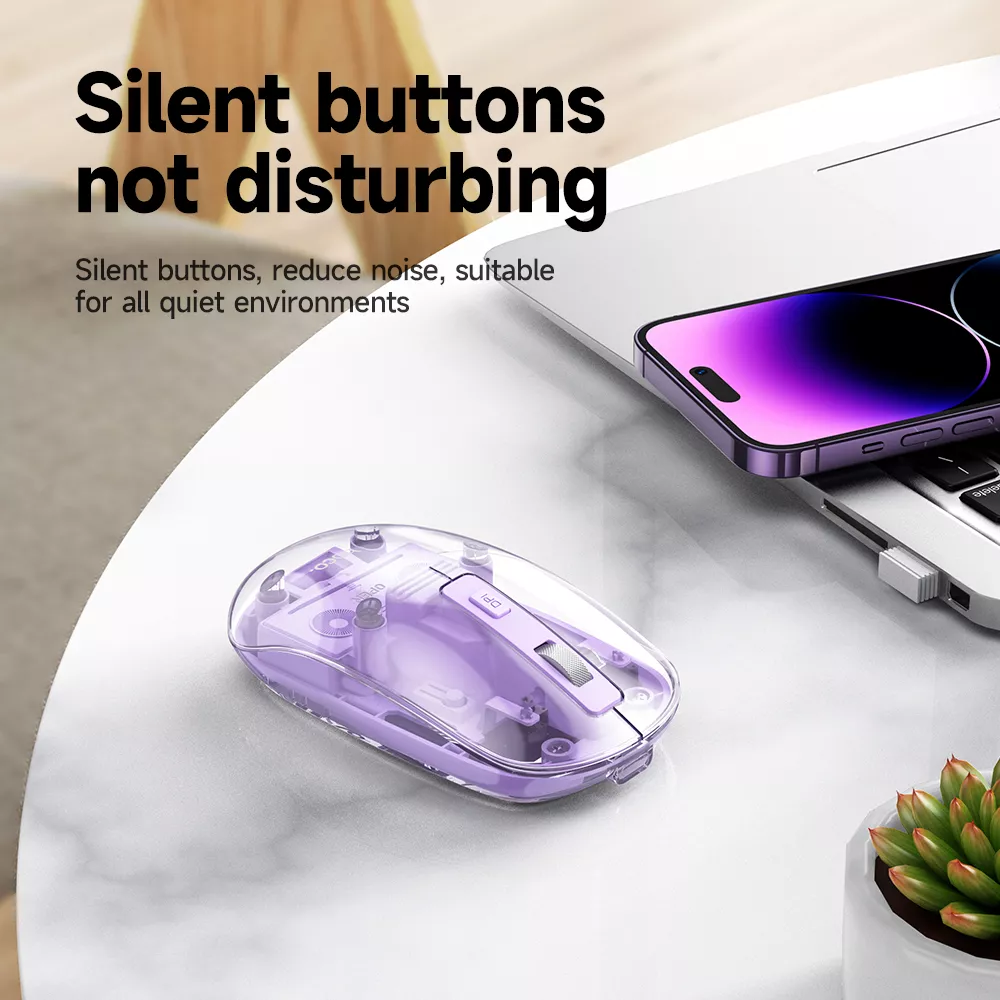 2.4G Dual-Mode Silent Wireless Mouse with Ergonomic Design, DPI 1600 - Image 5