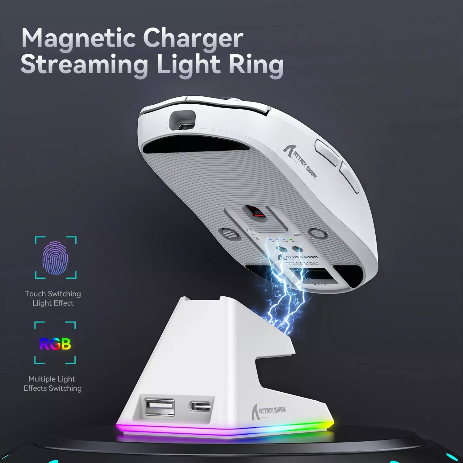 X6 Lightweight Wireless Gaming Mouse, 3 Modes, Up to 26K DPI, RGB, Rechargeable - Image 6