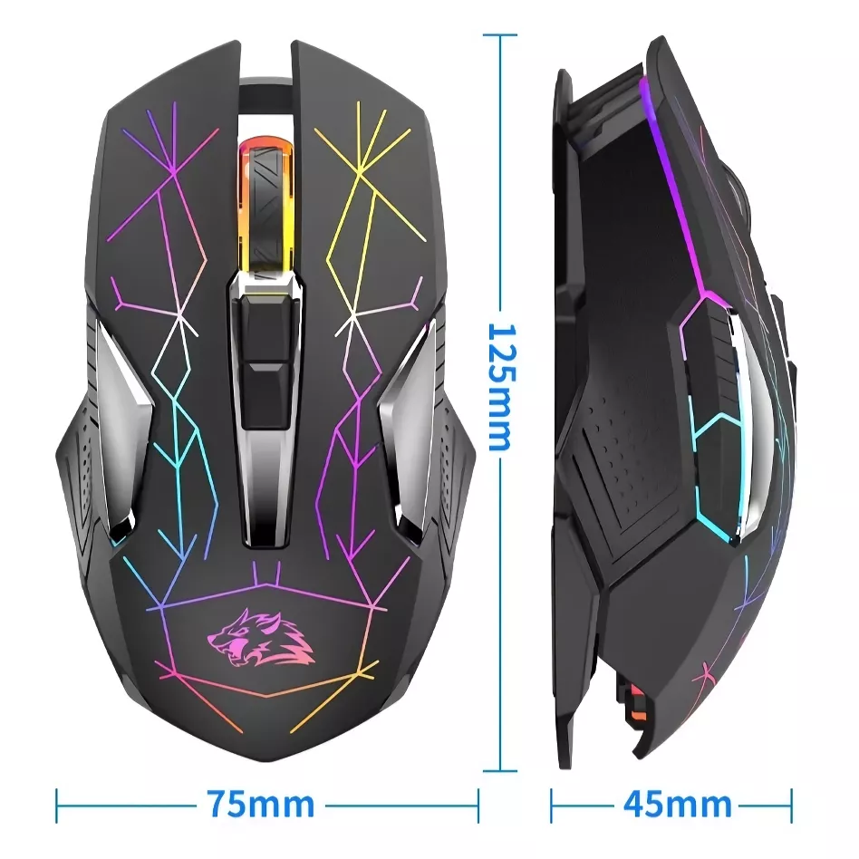 X18 Wireless RGB Gaming Mouse, Rechargeable, 2400 DPI, Ergonomic, for Windows & Mac - Image 7