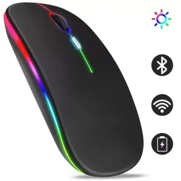 Wireless RGB Rechargeable Bluetooth Mouse with LED Backlight and 3600 DPI