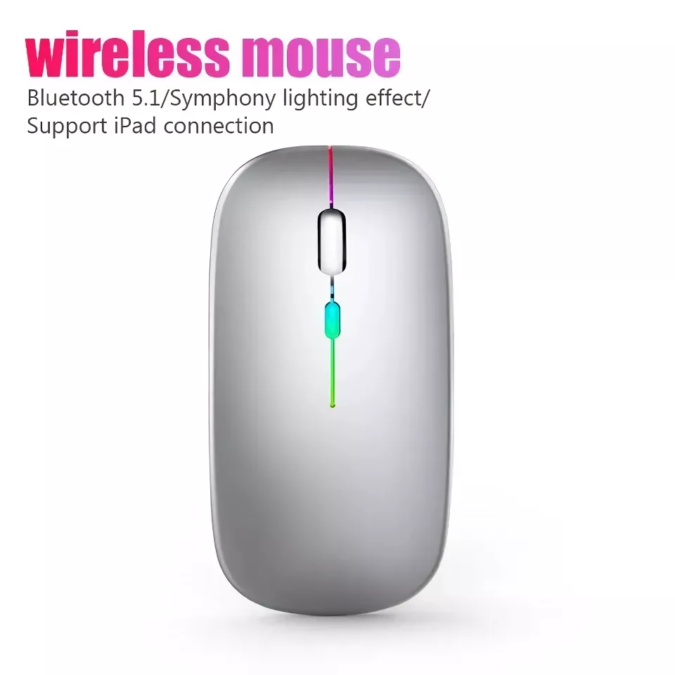 Wireless RGB Rechargeable Bluetooth Mouse with LED Backlight and 3600 DPI - Image 5