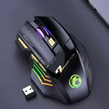 Wireless Gaming Mouse 3200DPI Dual Mode with LED & Silent Buttons