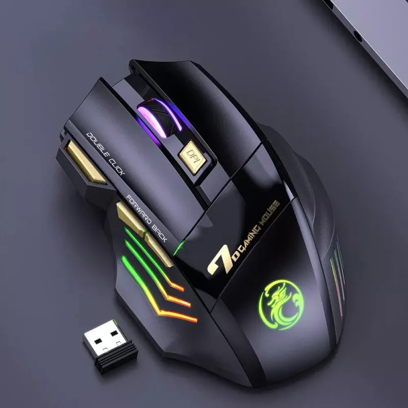 Wireless Gaming Mouse 3200DPI Dual Mode with LED & Silent Buttons - Image 5