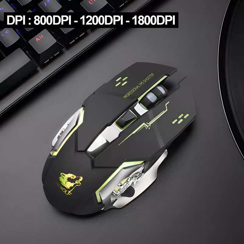 Wireless Rechargeable Gaming Mouse with Silent Click & Adjustable DPI - Image 4