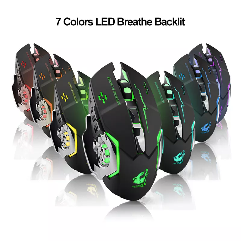 Wireless Rechargeable Gaming Mouse with Silent Click & Adjustable DPI - Image 6