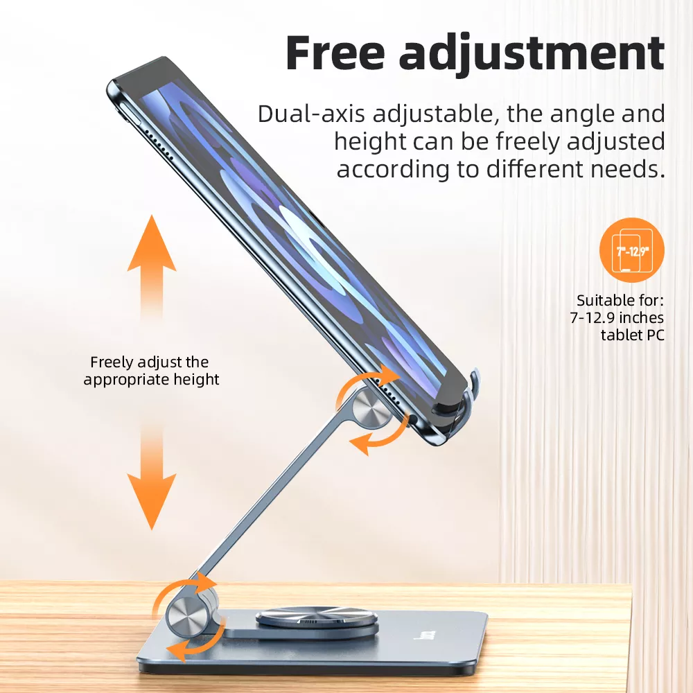 360° Rotatable Aluminum Tablet and Phone Stand - Image 5