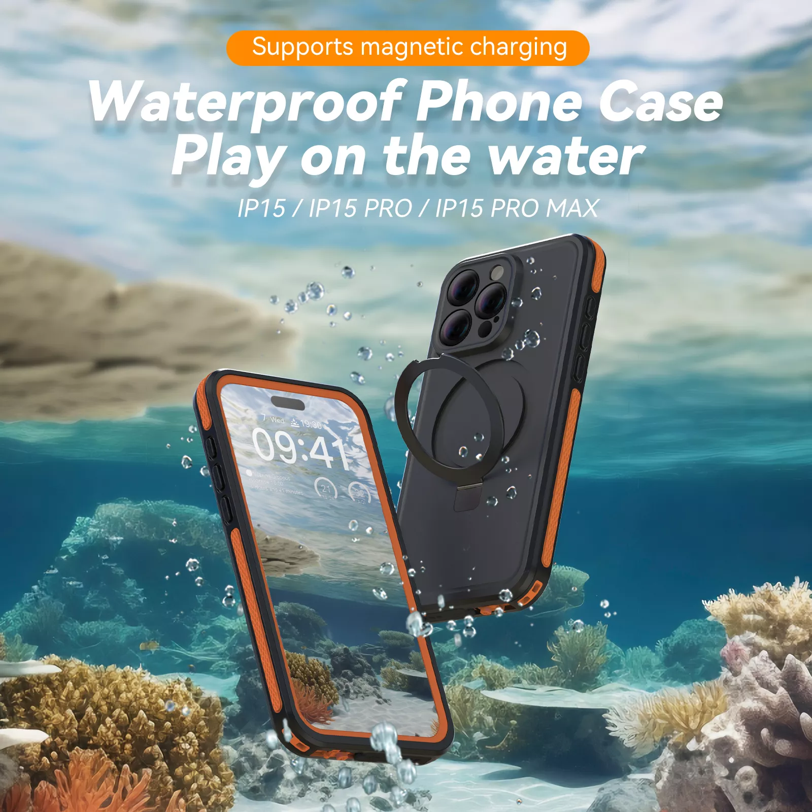 Waterproof Case for iPhone 15 Pro Max - IP68 Dustproof & Shockproof Cover - Image 2