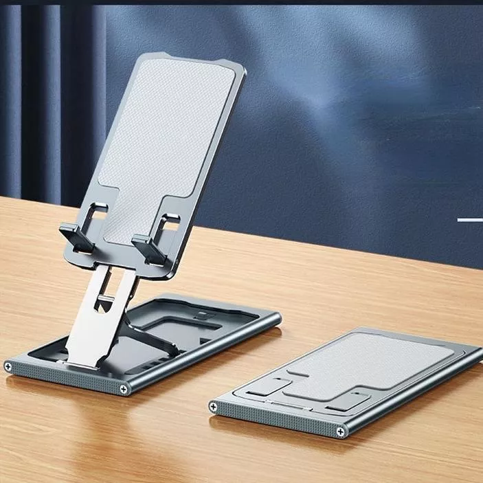 Foldable and Adjustable Desk Stand for Smartphones and Tablets