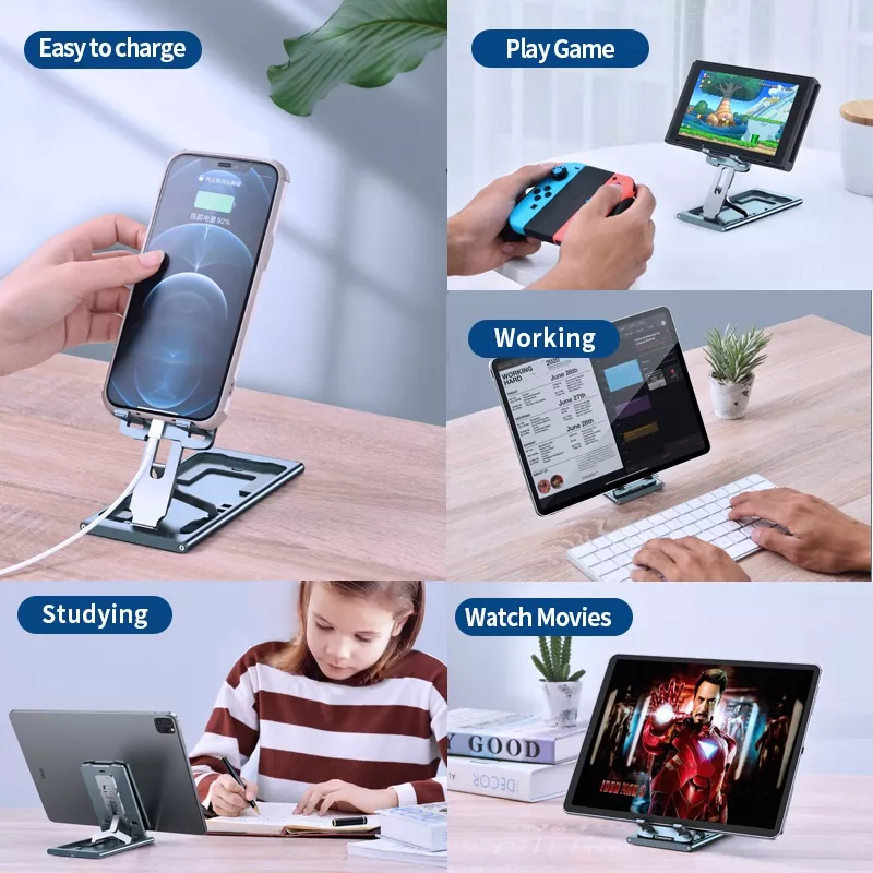 Foldable and Adjustable Desk Stand for Smartphones and Tablets - Image 7