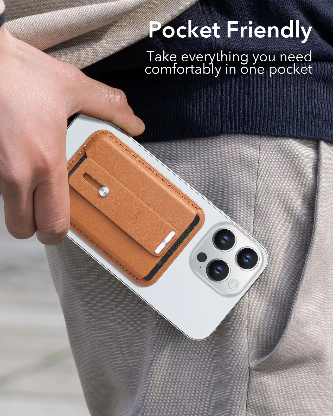 Magnetic Wallet with Smart Card Storage and Finger Loop - Image 3