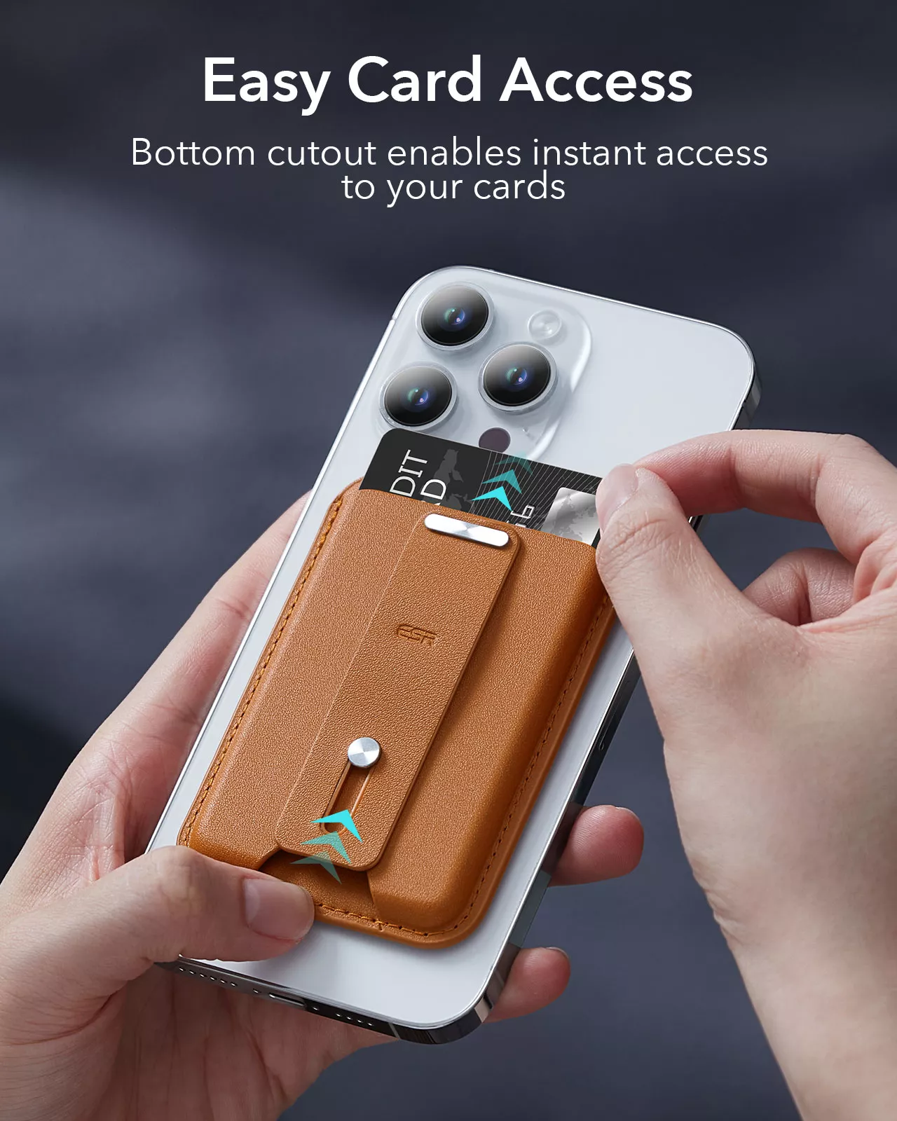 Magnetic Wallet with Smart Card Storage and Finger Loop - Image 2