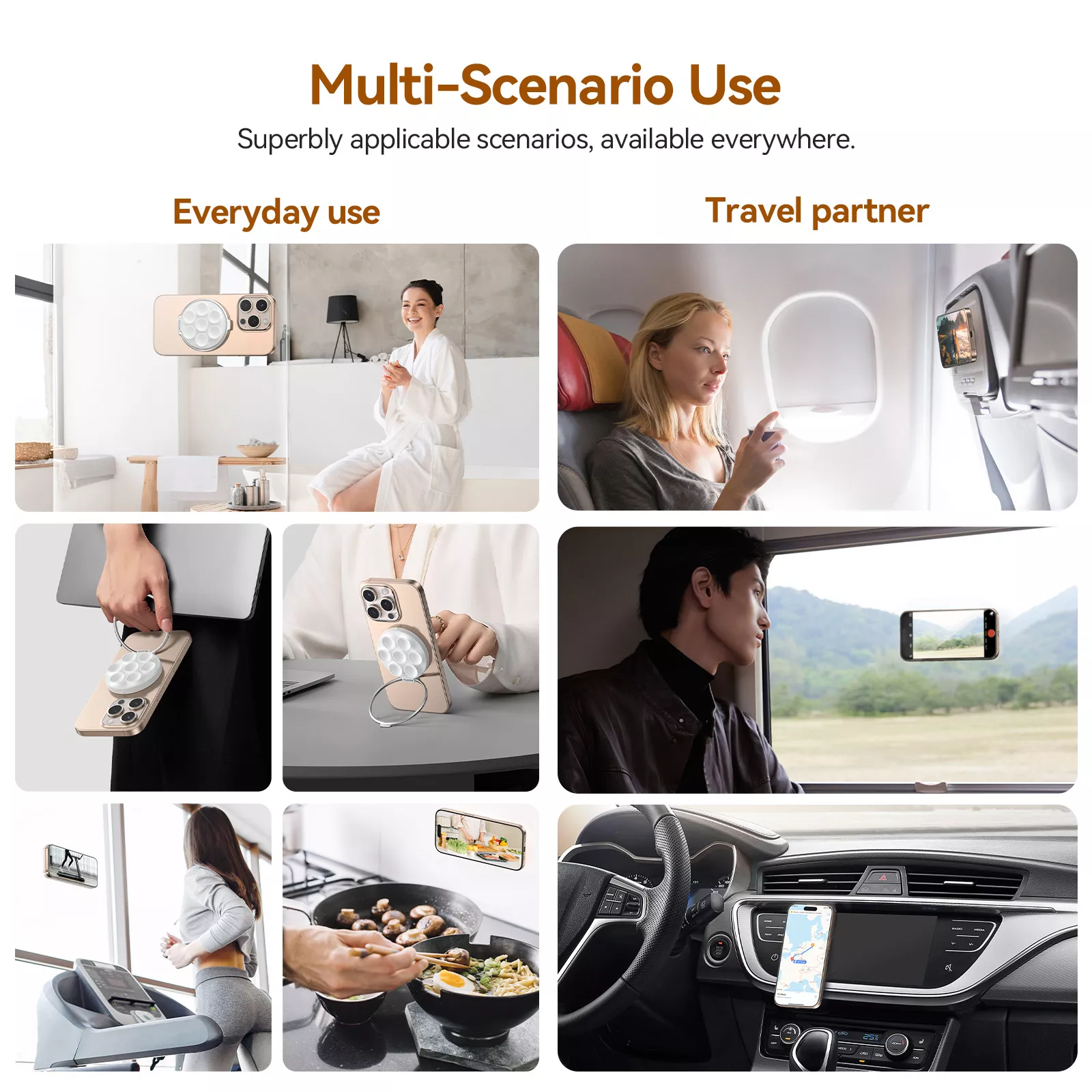 Magnetic Suction Cup Phone Grip Stand - Hands-Free Multifunction Holder - Image 6