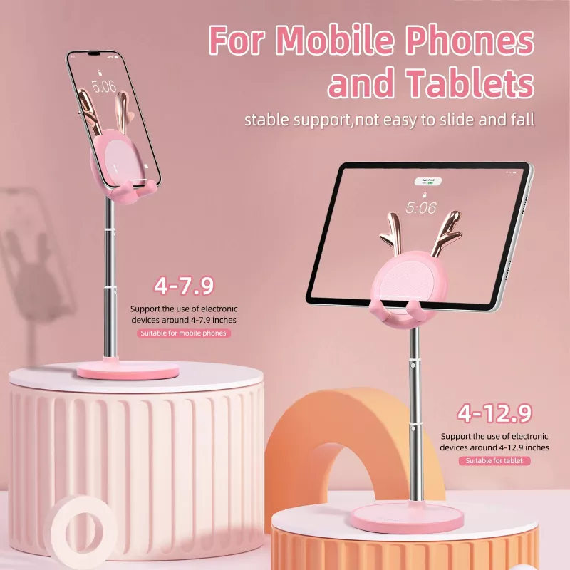 Adjustable Cute Deer Desktop Phone & Tablet Stand for 4-12.7'' Devices - Image 2
