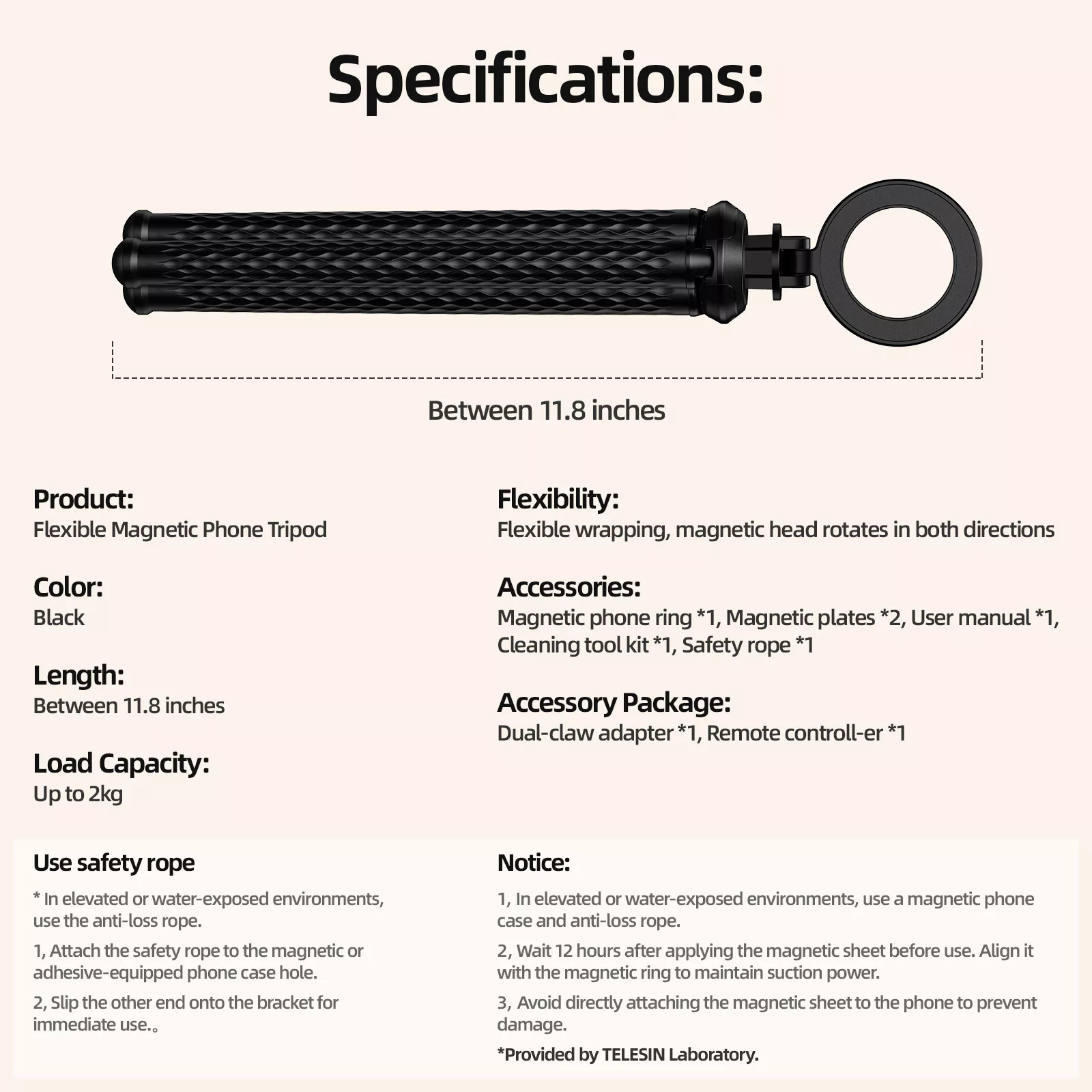 Magnetic Quick Release Flexible Tripod for Smartphones - Image 6