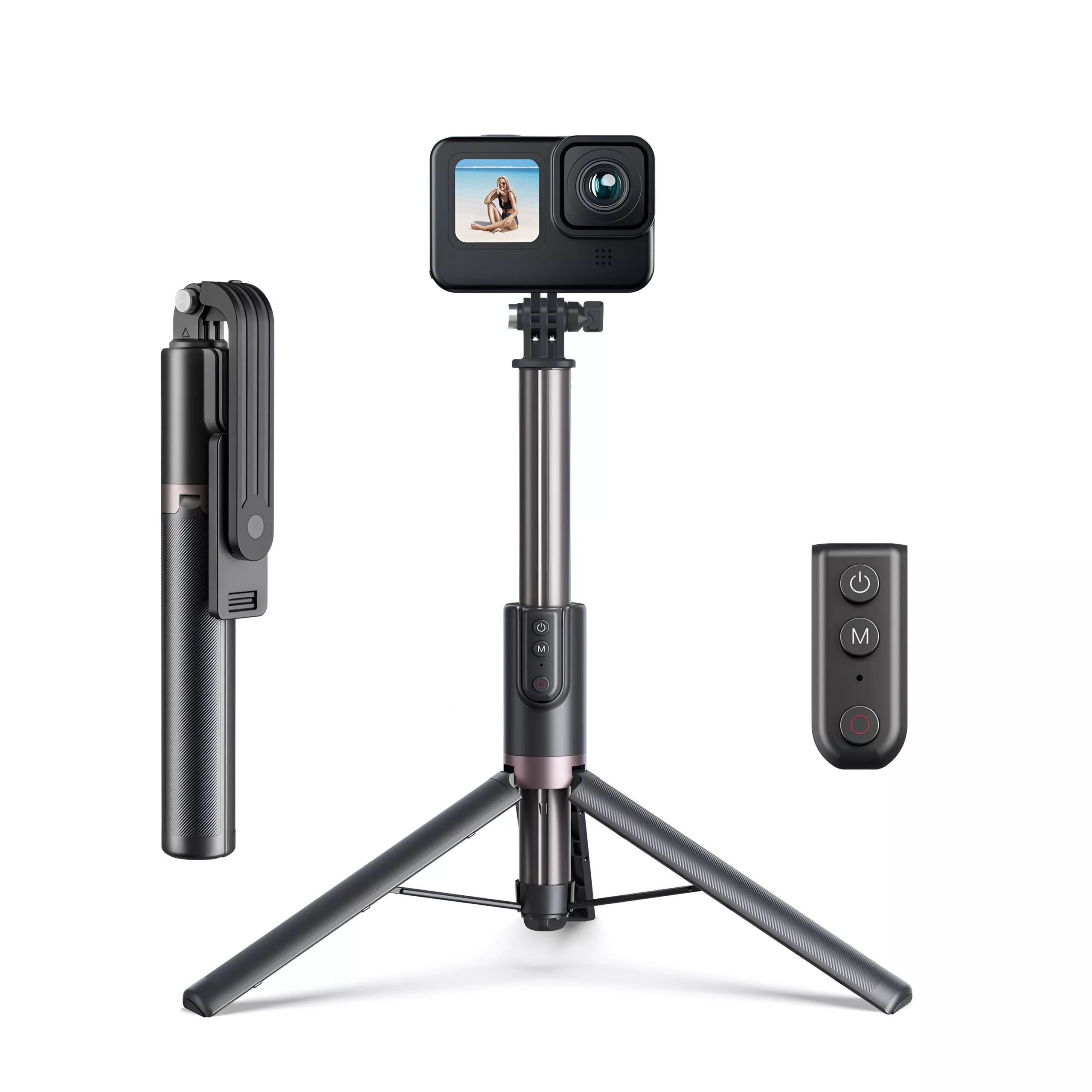 1.3M Extendable Selfie Stick Tripod with Wireless Bluetooth Remote Control - Image 7