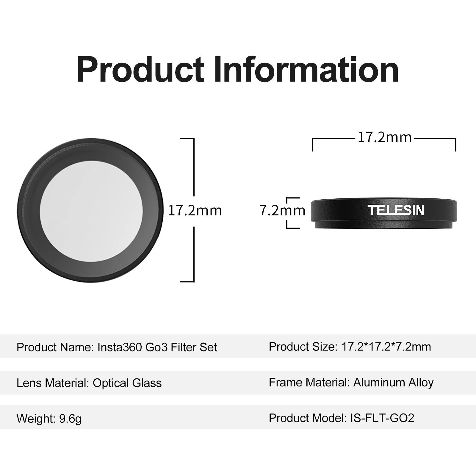 ND CPL Lens Filter Set for Insta360 Go3 and Go2 – CPL + ND8 ND16 ND32 - Image 6