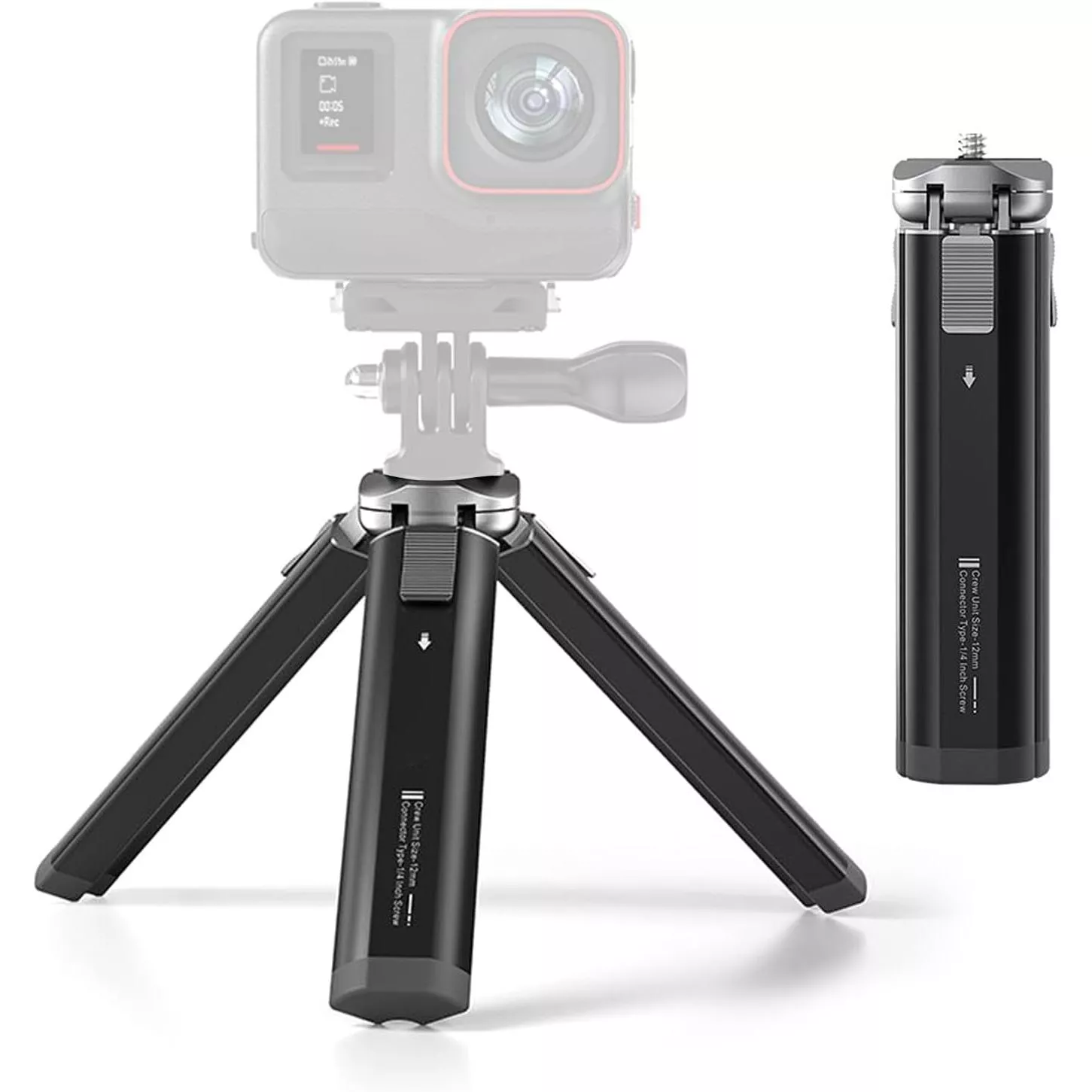 Lightweight Aluminum Tripod with 1/4 Screw for Action Cameras - Image 7