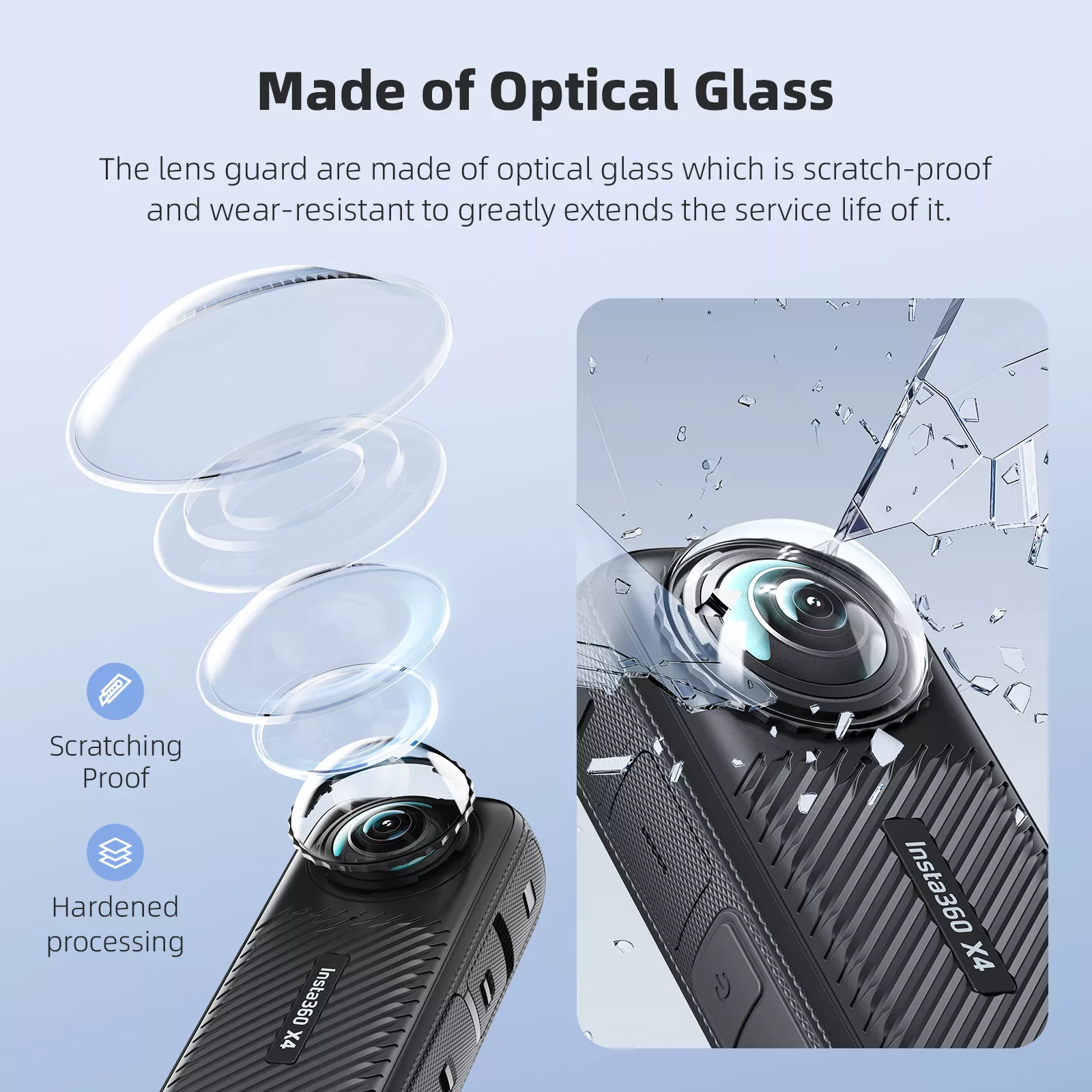 Anti-Scratch Rotating Glass Lens Guards for Insta360 Action Camera - Image 4