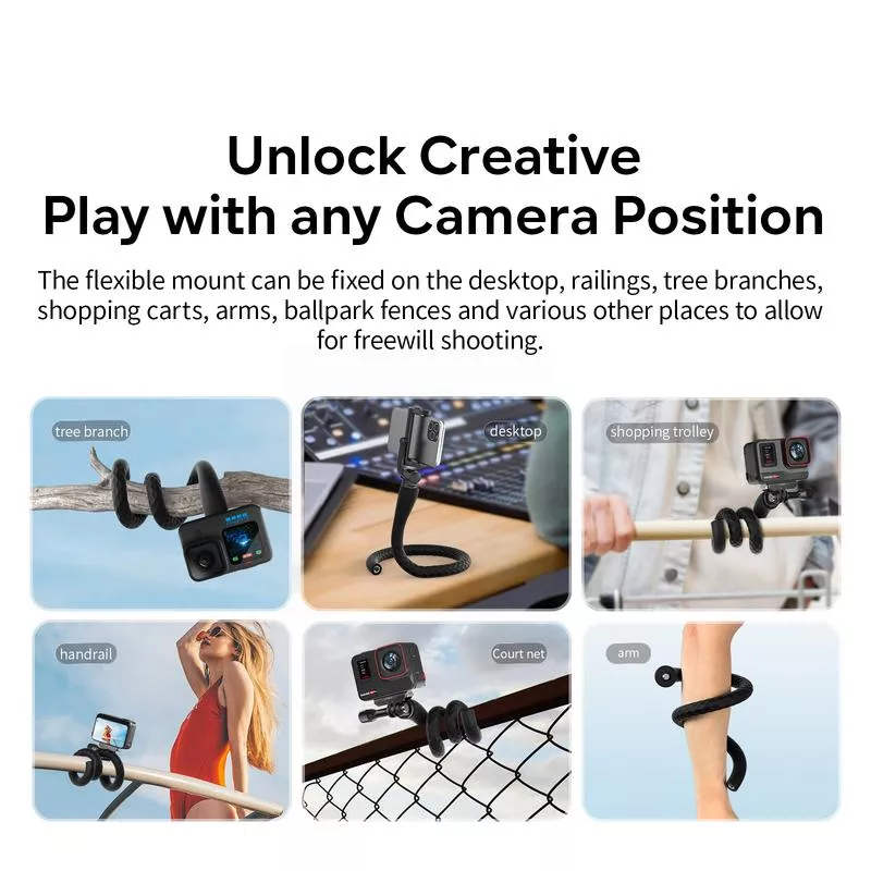 Flexible Selfie Stick with Multi-Function Mount for Action Cameras - Image 3