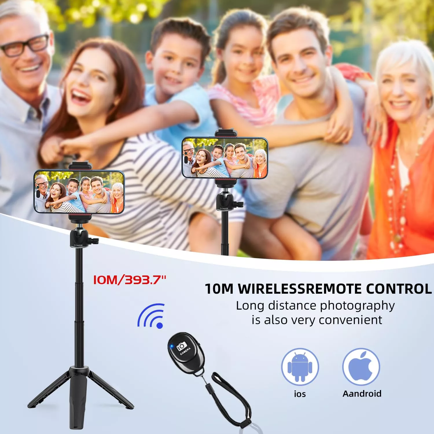 Lightweight Travel Vlog Tripod with Phone Holder and Vertical Shooting - Image 2