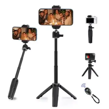 Lightweight Travel Vlog Tripod with Phone Holder and Vertical Shooting
