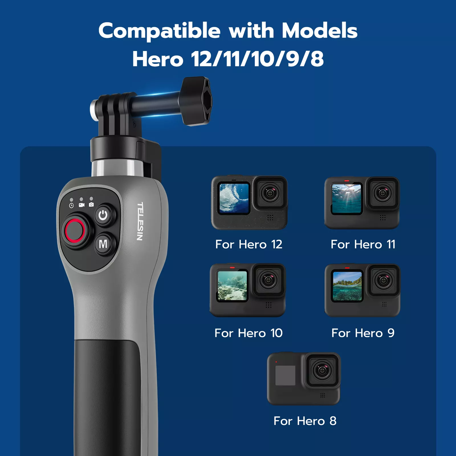 Waterproof Extendable Underwater Selfie Stick with Bluetooth Remote Control - Image 5