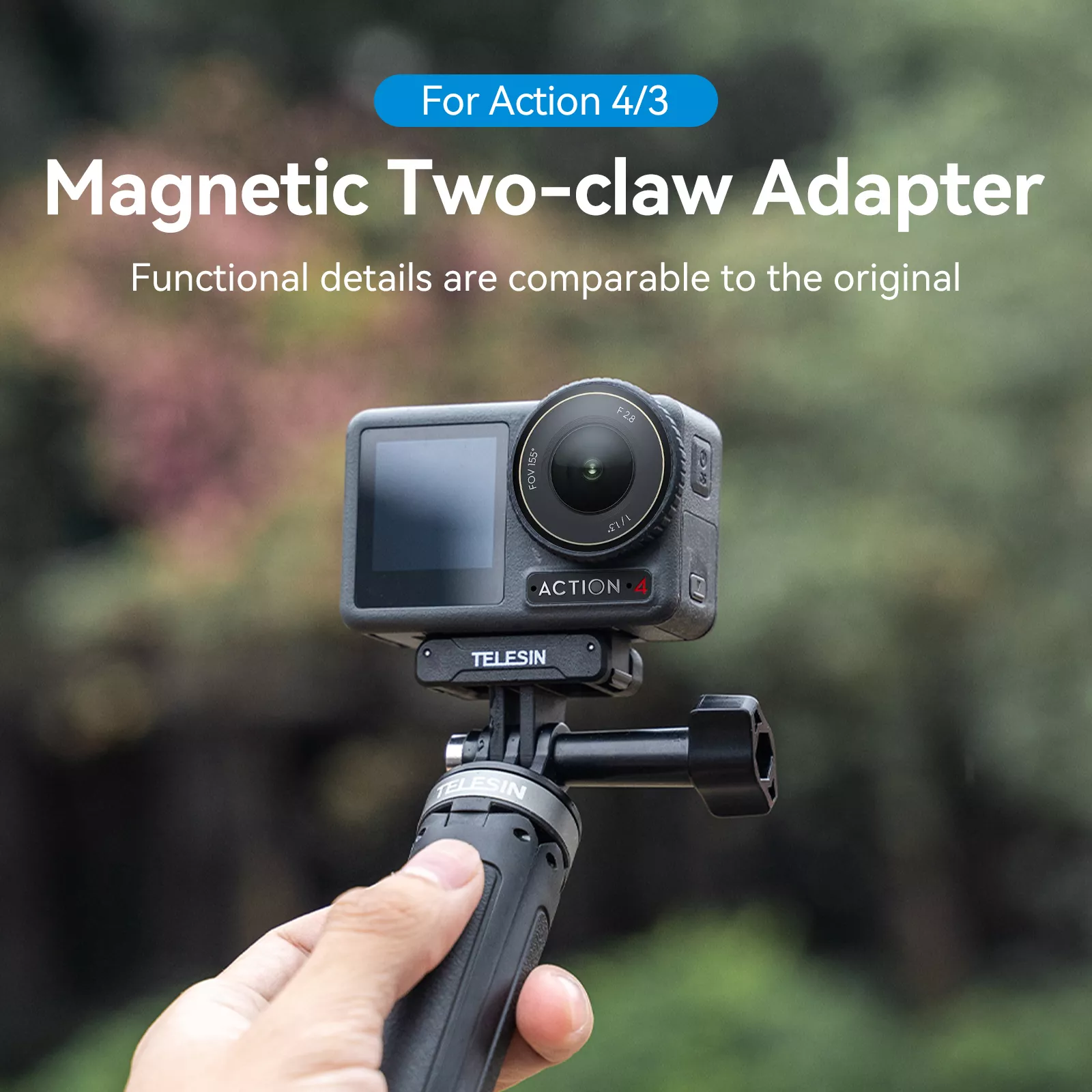 Magnetic Two-Claw Adapter for Action Cameras - Strong & Versatile Accessory - Image 2